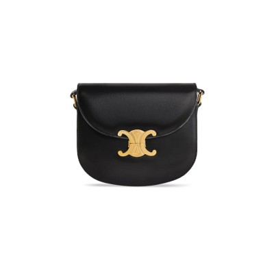CELINE SHOULDER BAG IN TEEN BESACE TRIOMPHE SHINY CALFSKIN 110413BF4.38NO (18.5*16*6cm)